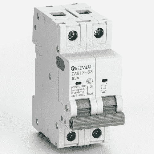 Disjoncteur de circuit miniature DC 20A 500V DC | Protection de surcharge et de court-circuit