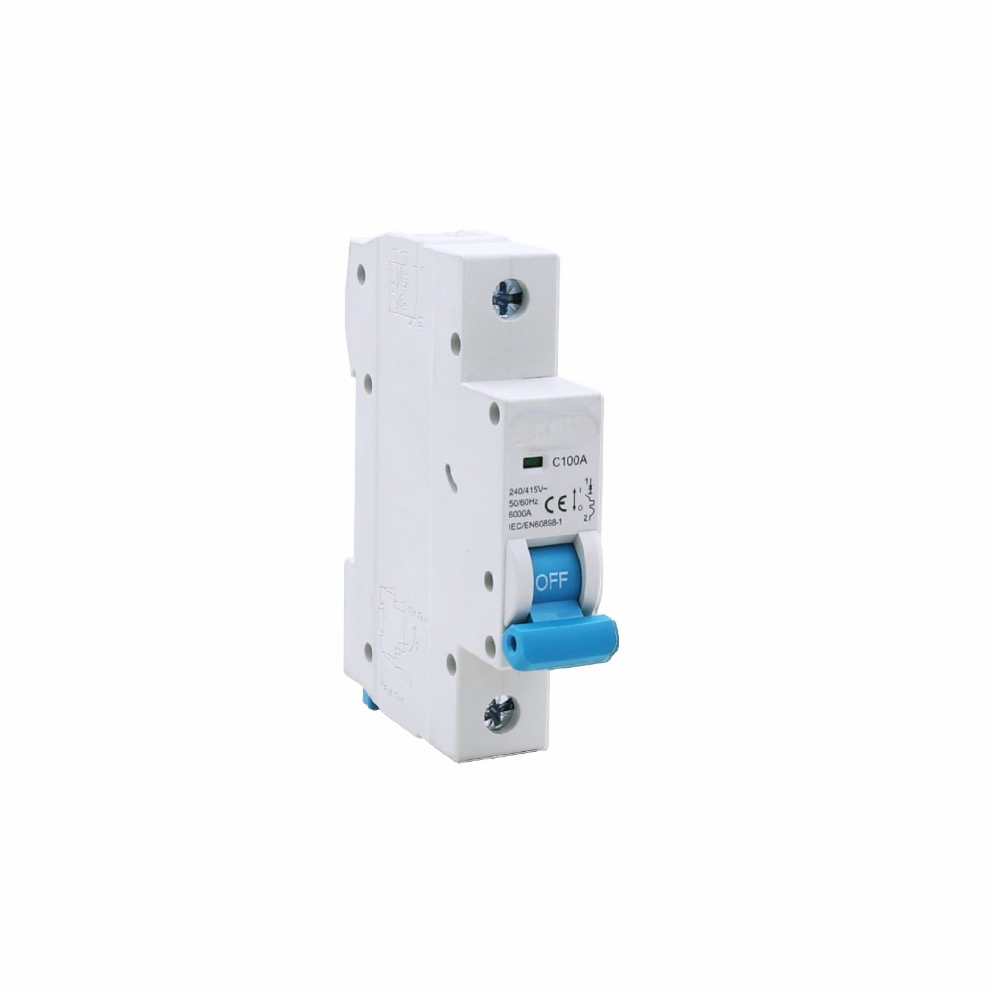 AC Thermal-magnétique à courant élevé MCB | 80A-125A | 4p | Courbes C / D | 6ka Breaking | IP20 | IEC