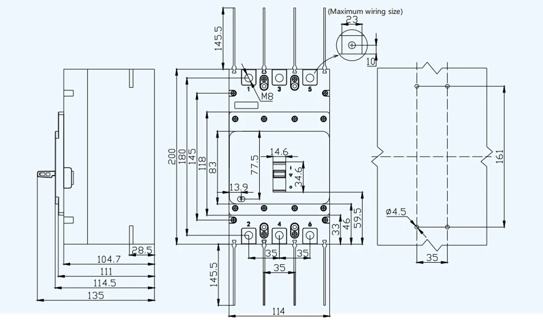 63A 2pole DC1500V Circuit Breaker