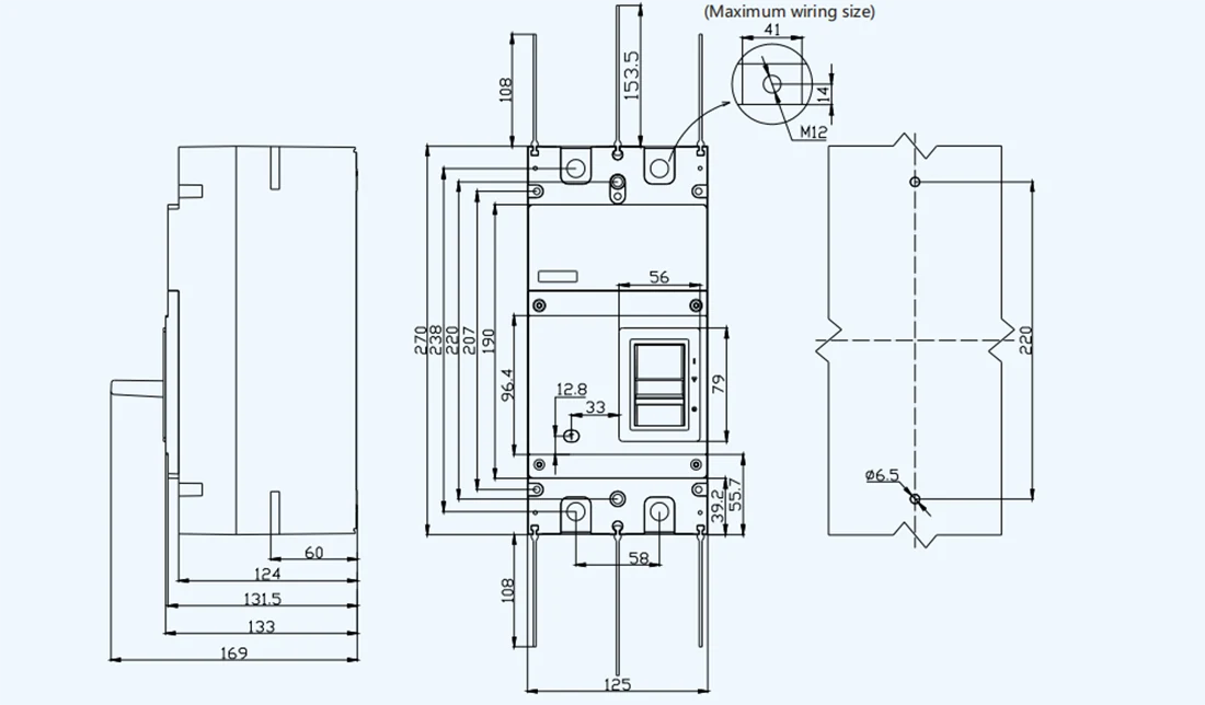 63A 2pole DC1500V Circuit Breaker