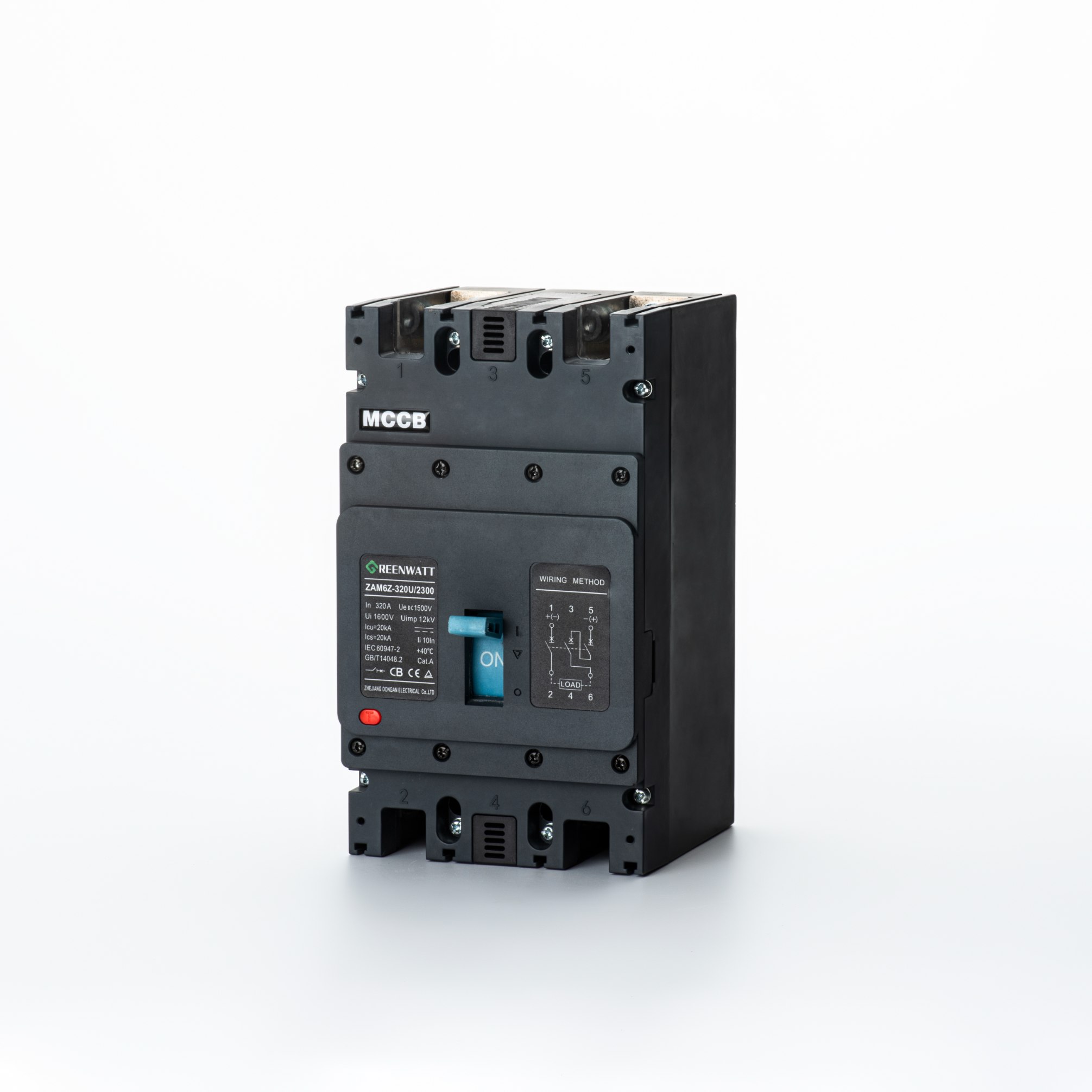 Série TSM2 MCCB | 1600A | 400V AC | Protection sur-courante / court-circuit / UV | IEC60947-2