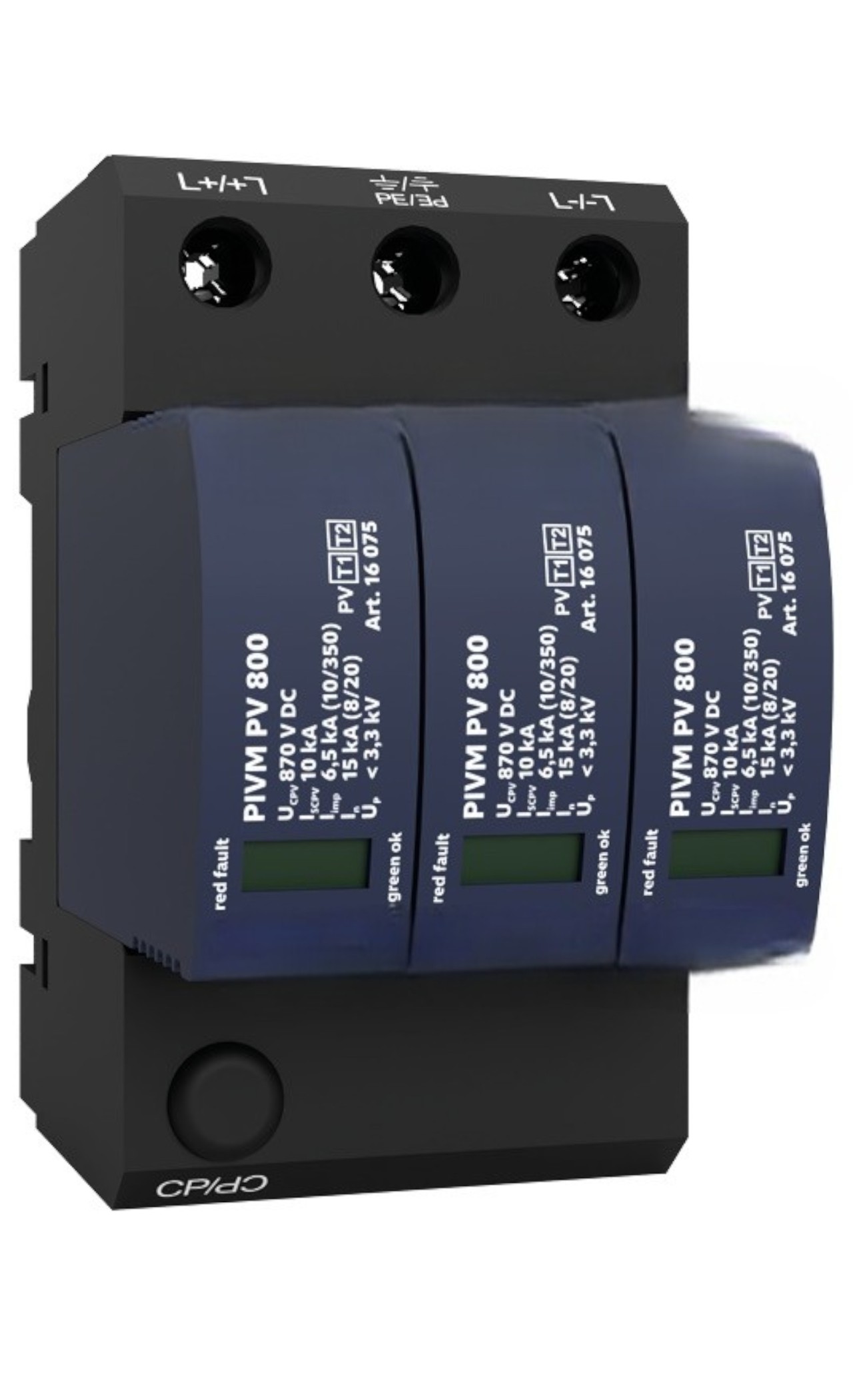 Type 1 + 2 PV SPD | Connection Y | Pas de fusible de sauvegarde | LPL III - IV